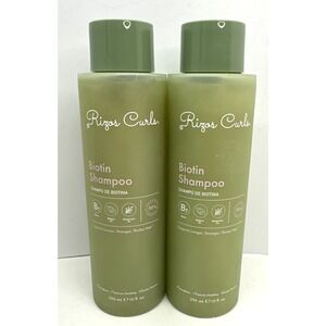 Rizos Curls Biotin Shampoo Gently Cleanse & Nourish Rosemary Oil Lot of 2 (read)